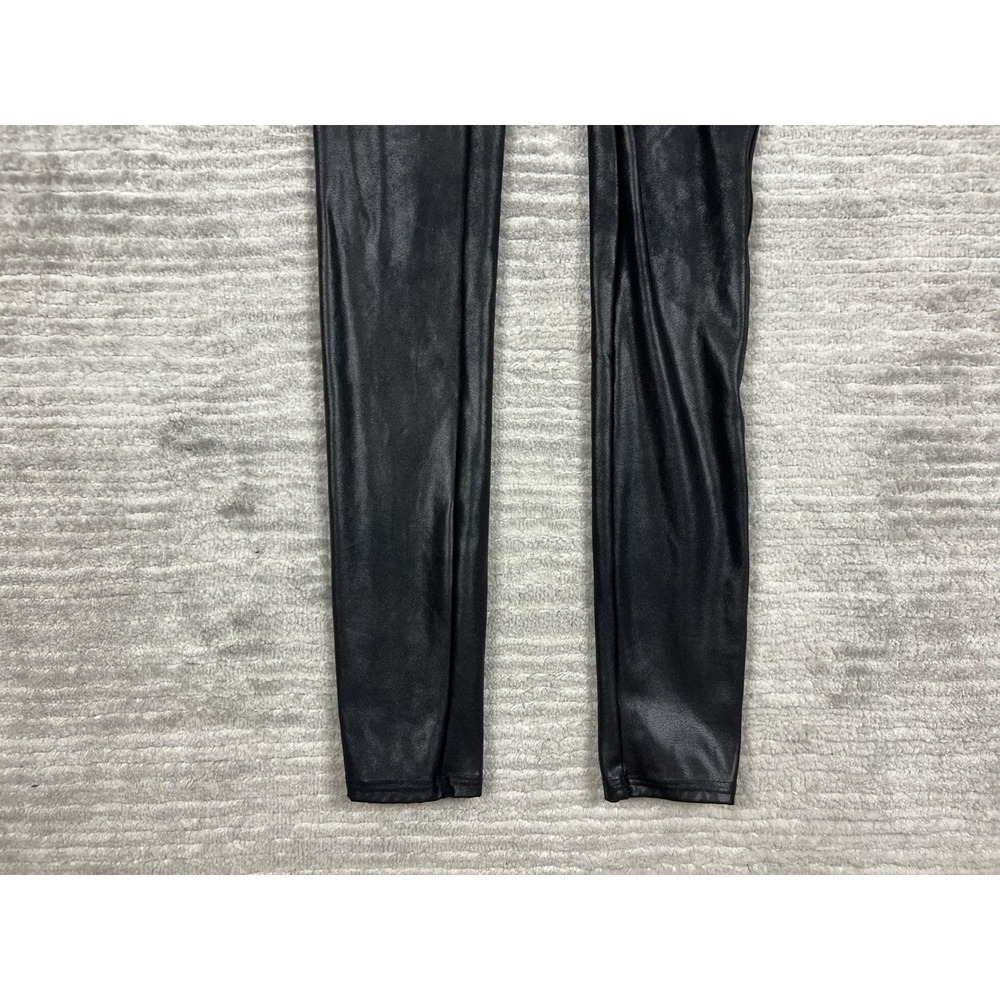 Spanx‎ by Sara Blakely Leggings Womens Small Black Leather Look Ankle - Picture 3 of 13